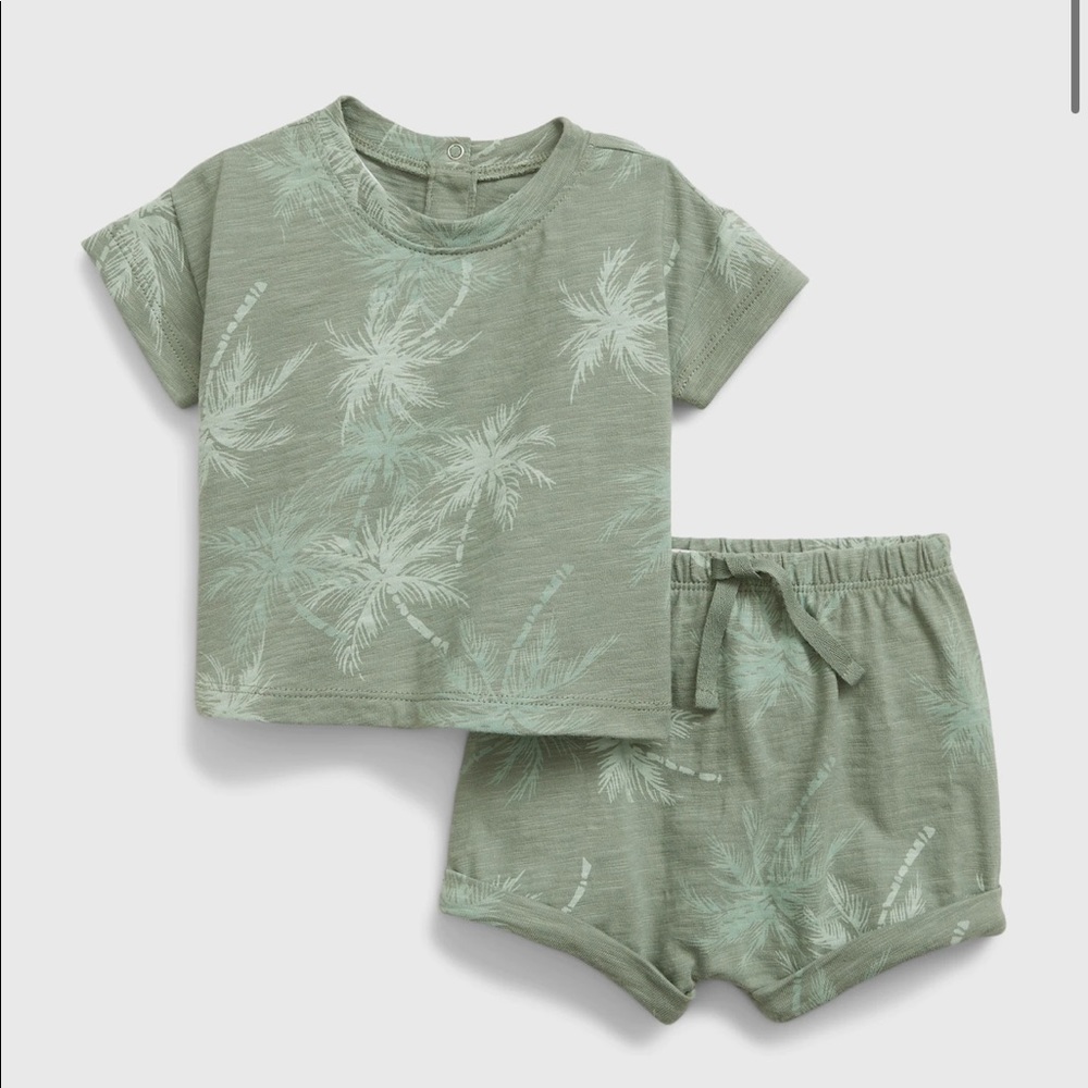 Baby Gap Palm Tree Two-Piece Outfit - Size Newborn